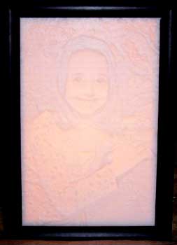 Lithophane comes to life when back lit